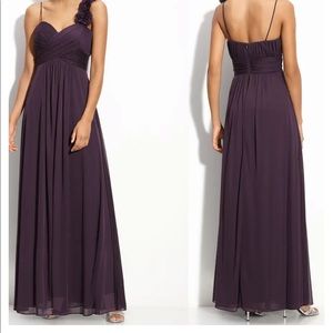 Betsy and Adam Flower Trim Jersey Gown